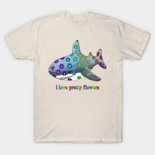 The blue sharks loves pretty flowers T-Shirt